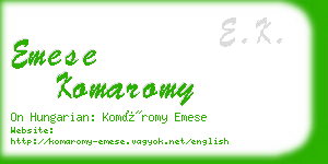 emese komaromy business card